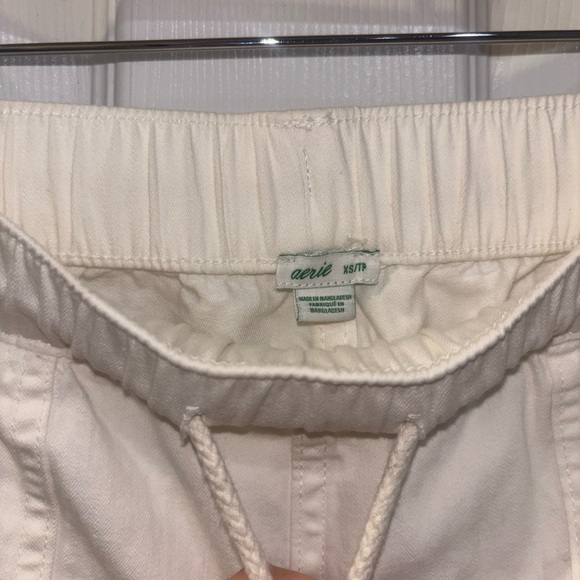 Aerie Beach Pants White linen Distressed - Picture 6 of 13